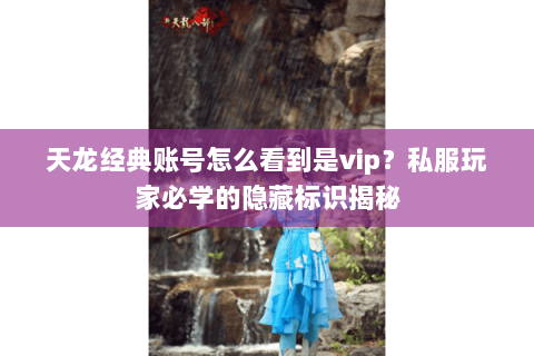 天龙经典账号怎么看到是vip?私服玩家必学的隐藏标识揭秘 天龙经典账号怎么看到是vip?私服玩家必学的隐藏标识揭秘