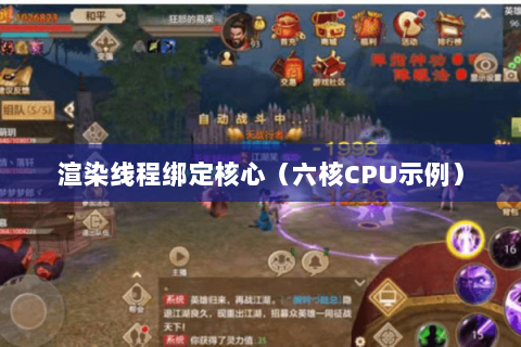 渲染线程绑定核心(六核CPU示例) 渲染线程绑定核心(六核CPU示例)
