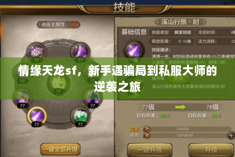 情缘天龙sf，新手遇骗局到私服大师的逆袭之旅