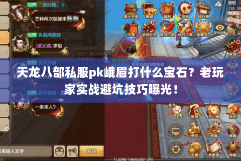 天龙八部私服pk峨眉打什么宝石?老玩家实战避坑技巧曝光! 天龙八部私服pk峨眉打什么宝石?老玩家实战避坑技巧曝光!