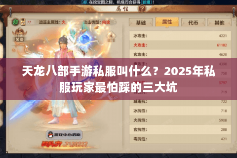 天龙八部手游私服叫什么?2025年私服玩家最怕踩的三大坑 天龙八部手游私服叫什么?2025年私服玩家最怕踩的三大坑