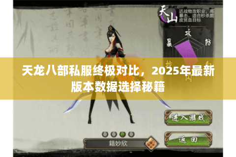 天龙八部私服终极对比,2025年最新版本数据选择秘籍 天龙八部私服终极对比,2025年最新版本数据选择秘籍