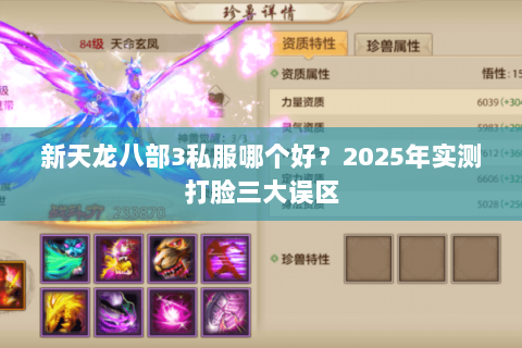 新天龙八部3私服哪个好？2025年实测打脸三大误区