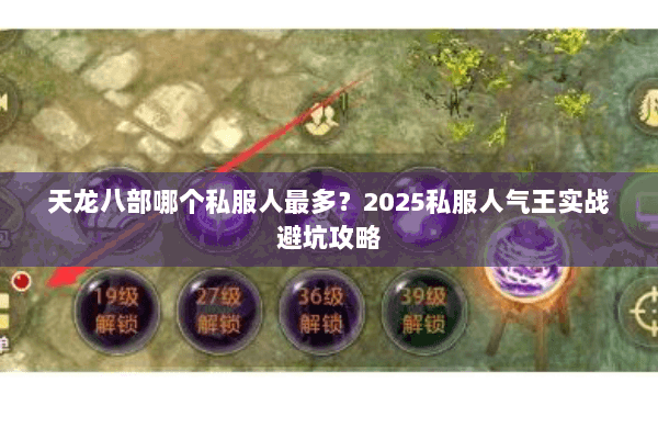 天龙八部哪个私服人最多？2025私服人气王实战避坑攻略