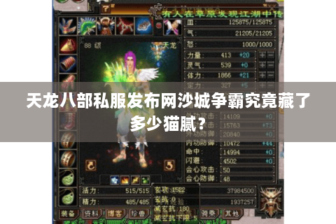 天龙八部私服发布网沙城争霸究竟藏了多少猫腻? 天龙八部私服发布网沙城争霸究竟藏了多少猫腻?