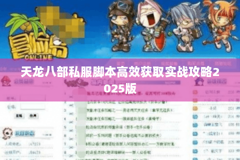 天龙八部私服脚本高效获取实战攻略2025版 天龙八部私服脚本高效获取实战攻略2025版