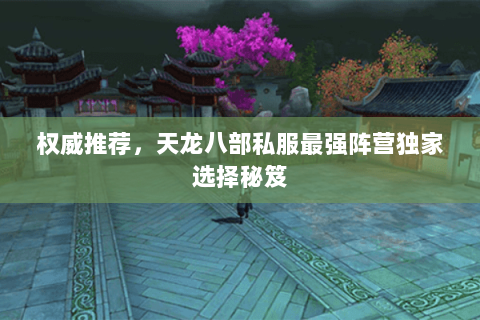 权威推荐,天龙八部私服最强阵营独家选择秘笈 权威推荐,天龙八部私服最强阵营独家选择秘笈