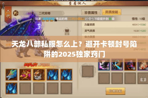 天龙八部私服怎么上？避开卡顿封号陷阱的2025独家窍门