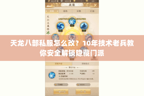 天龙八部私服怎么改？10年技术老兵教你安全解锁隐藏门派