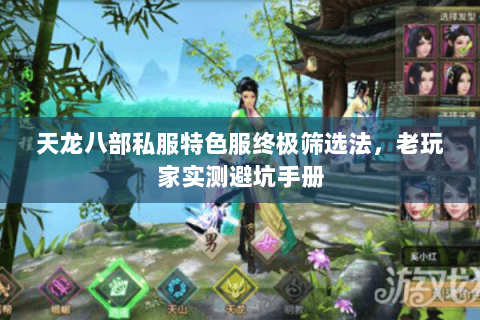 天龙八部私服特色服终极筛选法,老玩家实测避坑手册 天龙八部私服特色服终极筛选法,老玩家实测避坑手册