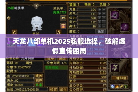 天龙八部单机2025私服选择,破解虚假宣传困局 天龙八部单机2025私服选择,破解虚假宣传困局