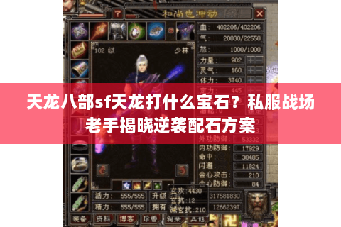 天龙八部sf天龙打什么宝石?私服战场老手揭晓逆袭配石方案 天龙八部sf天龙打什么宝石?私服战场老手揭晓逆袭配石方案