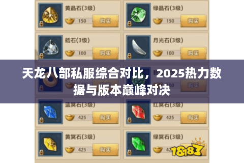 天龙八部私服综合对比,2025热力数据与版本巅峰对决 天龙八部私服综合对比,2025热力数据与版本巅峰对决