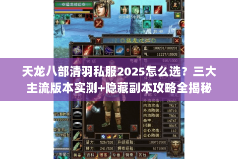 天龙八部清羽私服2025怎么选?三大主流版本实测+隐藏副本攻略全揭秘 天龙八部清羽私服2025怎么选?三大主流版本实测+隐藏副本攻略全揭秘