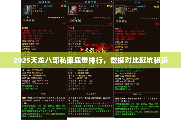 2025天龙八部私服质量排行,数据对比避坑秘籍 2025天龙八部私服质量排行,数据对比避坑秘籍