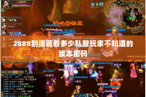 2888到底藏着多少私服玩家不知道的版本密码 2888到底藏着多少私服玩家不知道的版本密码