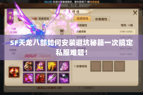 SF天龙八部如何安装避坑秘籍一次搞定私服难题！