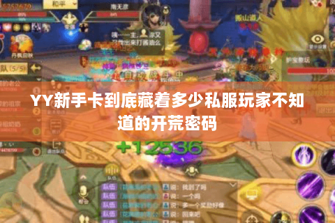 YY新手卡到底藏着多少私服玩家不知道的开荒密码