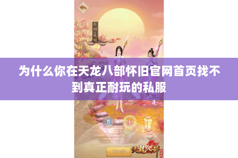 为什么你在天龙八部怀旧官网首页找不到真正耐玩的私服 为什么你在天龙八部怀旧官网首页找不到真正耐玩的私服