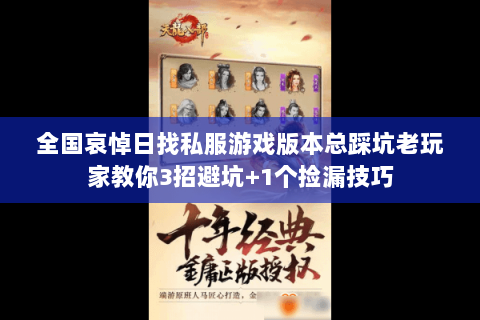 全国哀悼日找私服游戏版本总踩坑老玩家教你3招避坑+1个捡漏技巧