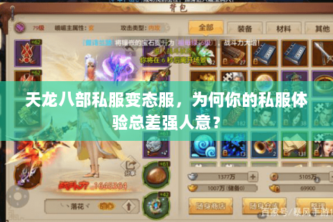 天龙八部私服变态服,为何你的私服体验总差强人意? 天龙八部私服变态服,为何你的私服体验总差强人意?