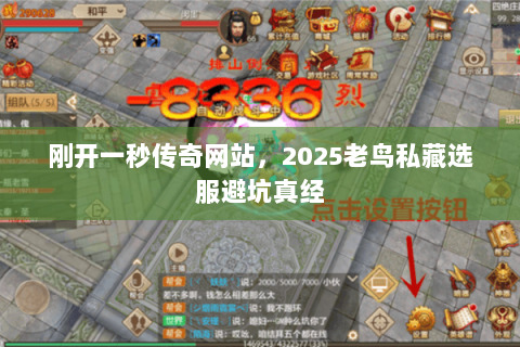 刚开一秒传奇网站，2025老鸟私藏选服避坑真经