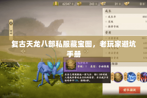 复古天龙八部私服藏宝图，老玩家避坑手册