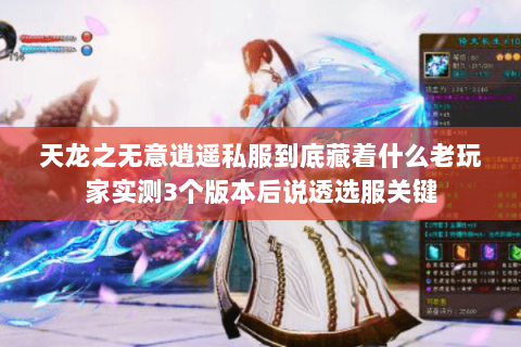 天龙之无意逍遥私服到底藏着什么老玩家实测3个版本后说透选服关键