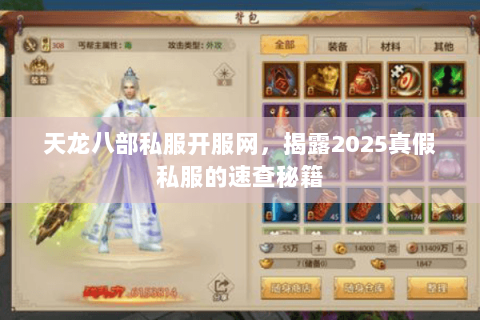天龙八部私服开服网,揭露2025真假私服的速查秘籍 天龙八部私服开服网,揭露2025真假私服的速查秘籍