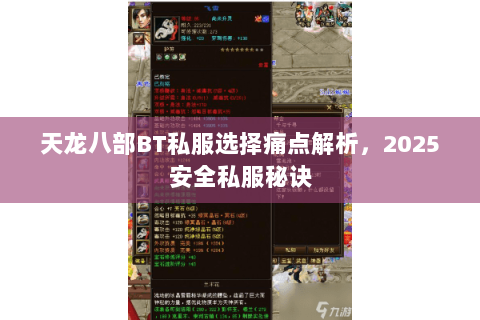 天龙八部BT私服选择痛点解析,2025安全私服秘诀 天龙八部BT私服选择痛点解析,2025安全私服秘诀
