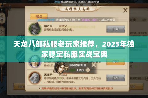天龙八部私服老玩家推荐,2025年独家稳定私服实战宝典 天龙八部私服老玩家推荐,2025年独家稳定私服实战宝典