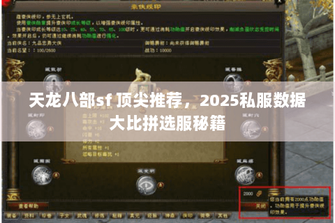 天龙八部sf 顶尖推荐,2025私服数据大比拼选服秘籍 天龙八部sf 顶尖推荐,2025私服数据大比拼选服秘籍