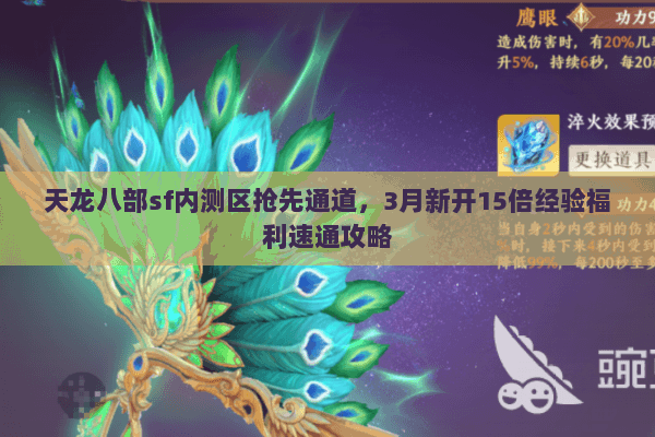 天龙八部sf内测区抢先通道，3月新开15倍经验福利速通攻略