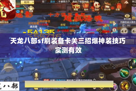 天龙八部sf刷装备卡关三招爆神装技巧实测有效 天龙八部sf刷装备卡关三招爆神装技巧实测有效