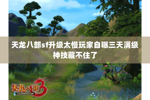 天龙八部sf升级太慢玩家自曝三天满级神技藏不住了 天龙八部sf升级太慢玩家自曝三天满级神技藏不住了