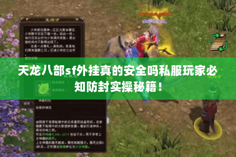 天龙八部sf外挂真的安全吗私服玩家必知防封实操秘籍！
