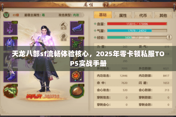 天龙八部sf流畅体验核心，2025年零卡顿私服TOP5实战手册