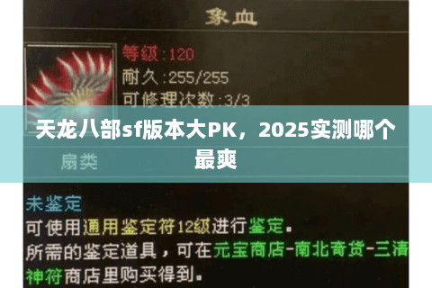 天龙八部sf版本大PK，2025实测哪个最爽