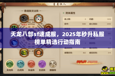 天龙八部sf速成服，2025年秒升私服榜单精选行动指南