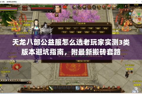 天龙八部公益服怎么选老玩家实测3类版本避坑指南,附最新搬砖套路 天龙八部公益服怎么选老玩家实测3类版本避坑指南,附最新搬砖套路