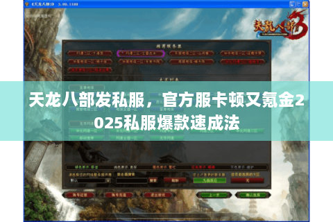天龙八部发私服,官方服卡顿又氪金2025私服爆款速成法 天龙八部发私服,官方服卡顿又氪金2025私服爆款速成法