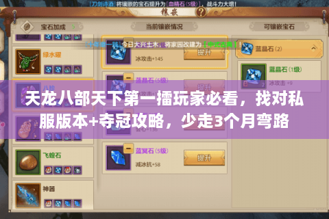 天龙八部天下第一擂玩家必看,找对私服版本+夺冠攻略,少走3个月弯路 天龙八部天下第一擂玩家必看,找对私服版本+夺冠攻略,少走3个月弯路