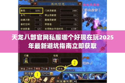 天龙八部官网私服哪个好现在玩2025年最新避坑指南立即获取 天龙八部官网私服哪个好现在玩2025年最新避坑指南立即获取