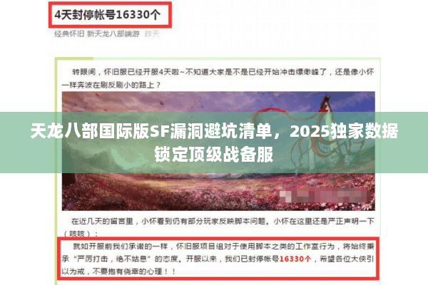 天龙八部国际版SF漏洞避坑清单,2025独家数据锁定顶级战备服 天龙八部国际版SF漏洞避坑清单,2025独家数据锁定顶级战备服