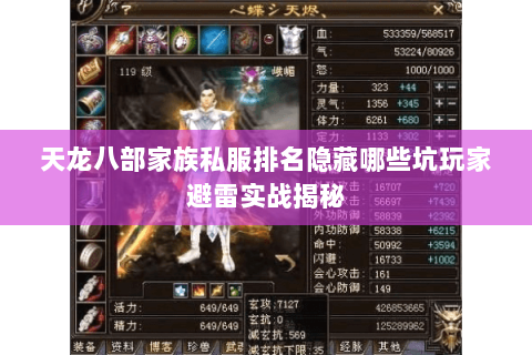 天龙八部家族私服排名隐藏哪些坑玩家避雷实战揭秘 天龙八部家族私服排名隐藏哪些坑玩家避雷实战揭秘