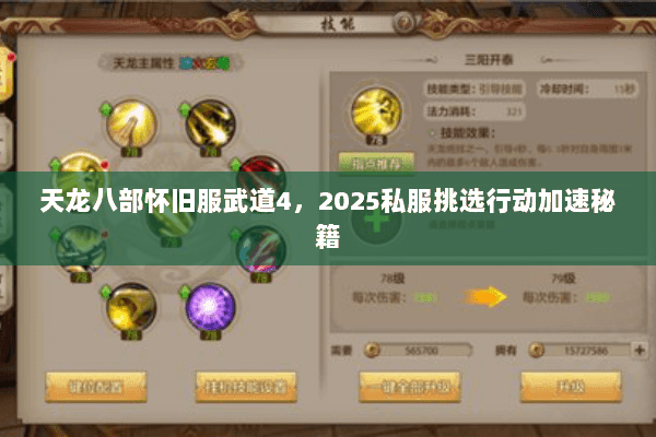 天龙八部怀旧服武道4,2025私服挑选行动加速秘籍 天龙八部怀旧服武道4,2025私服挑选行动加速秘籍